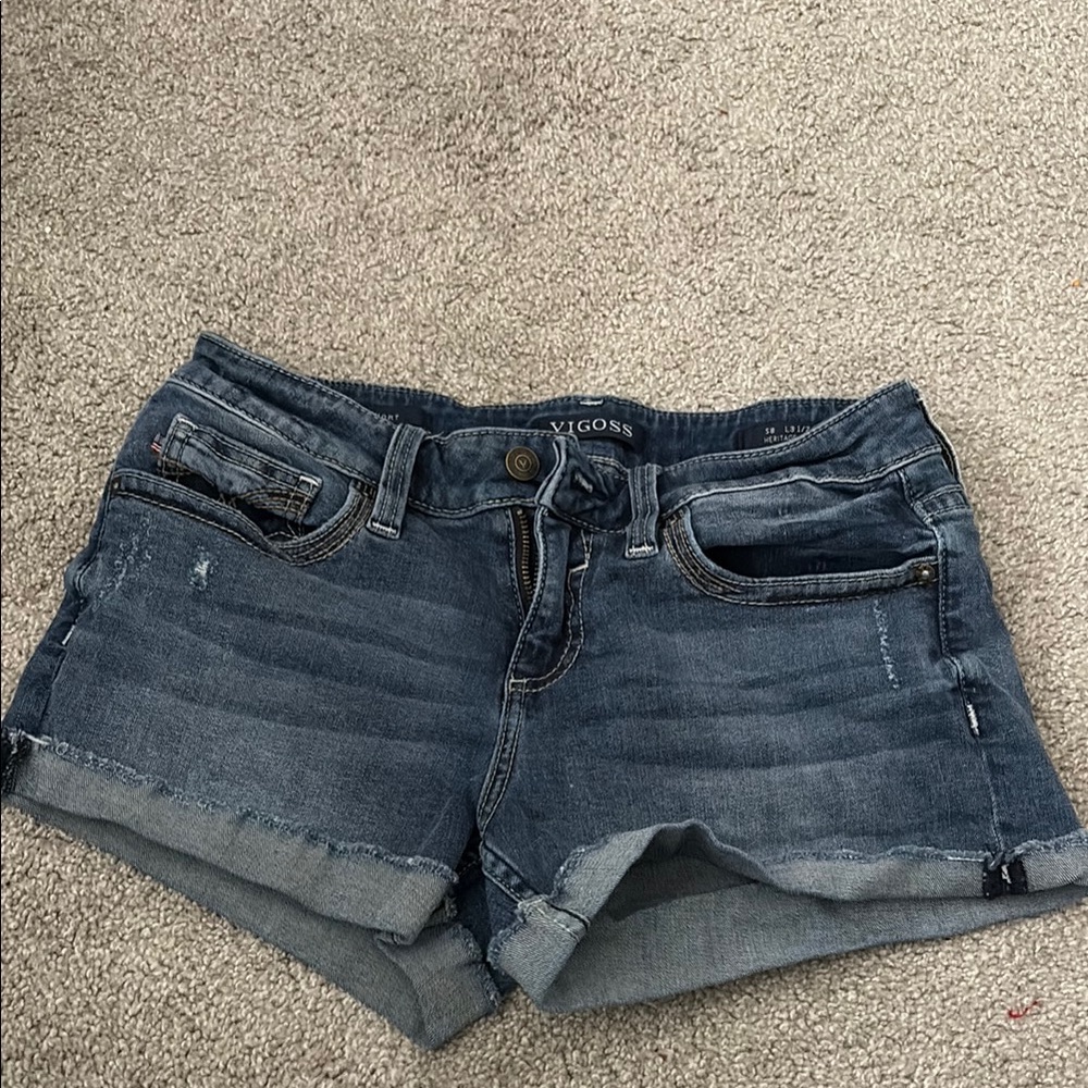 Vigoss Blue Jean Shorts Distressed Cut-Off Style